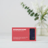 電話の修復QR赤 名刺 (スタンド正面)