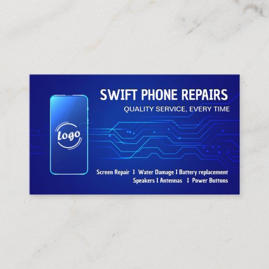 電話の修理 名刺 (正面)