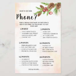 電話の内容ウェディングシャワーゲームカードフライ チラシ