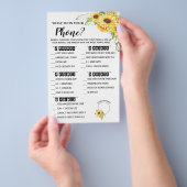 電話の内容ブライダルシャワーゲームカードフライ チラシ (ハンドル)