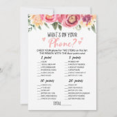 電話の内容ブライダルシャワー編集可能カード 招待状 (正面)