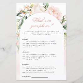 電話の内容赤面女の子ベビーシャワーゲーム