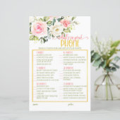 電話の内容 – ピンクのフローラ&金ゴールド (スタンド正面)