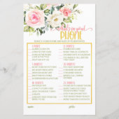 電話の内容 – ピンクのフローラ&金ゴールド (正面)