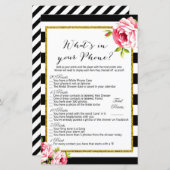 電話の内容 – ブライダルシャワーゲーム (正面/裏面)