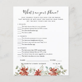 電話の内容 |赤ちゃんシャワーゲーム