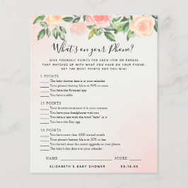 電話の内容 |赤ちゃんシャワーゲーム