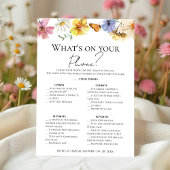 電話の内容Bohoブライダルシャワーゲームカード 招待状