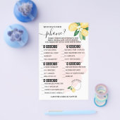 電話の内容Lemons Pink Showerゲームカード チラシ (シングル)