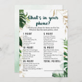 電話の内容Safari Baby Shower Game 招待状 (正面/裏面)