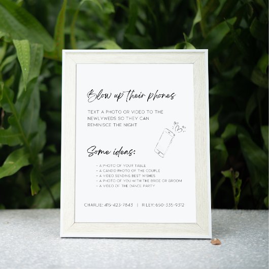 電話の吹写真のサインを編集結婚可能にする ポスター