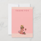 電話の小さいプリンセスはシェブロン感謝していしています サンキューカード (裏面)