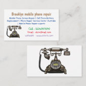 電話の漫画イラスト 名刺 (正面/裏面)