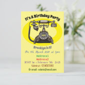 電話の漫画イラスト 招待状 (スタンド正面)