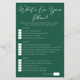 電話の緑のブライダルシャワーゲーム