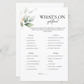 電話の緑のブライダルシャワーゲーム (正面/裏面)