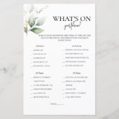 電話の緑のブライダルシャワーゲーム (正面)