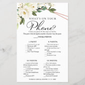 電話の緑の幾何学的なフローラFl チラシ (正面)