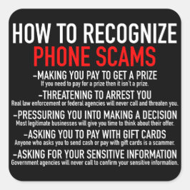 電話の詐欺を認識する – 詐欺の防止リスト スクエアシール