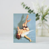 電話の赤頭のピン留め ポストカード (スタンド正面)