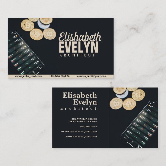 電話の近くに散頭が切れるらばる貨幣 名刺 (正面/裏面)