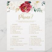 電話の金ゴールドブライダルシャワーゲーム (正面)