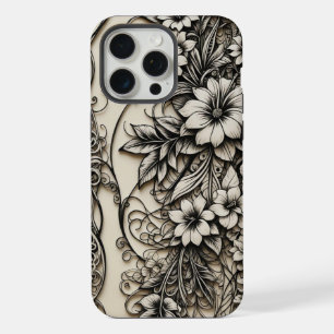 電話の骨切り花 iPhone 15 PRO MAXケース