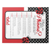 電話のLadybugベビーシャワーゲームの内容 ノートパッド (正面)