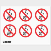 電話は許可されない ラウンドシール (シート)