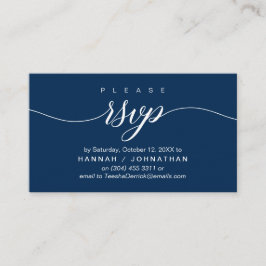 電話または電子メールによるウェディングRSVP エンクロージャーカード