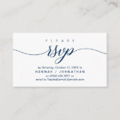 電話または電子メールによるウェディングRSVP エンクロージャーカード (正面)