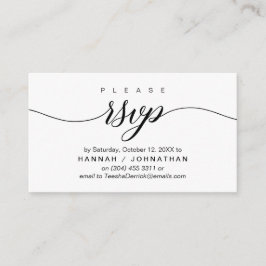 電話またはEメールでの結婚式出欠確認の返信 エンクロージャーカード