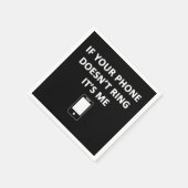 電話もしはリングや輪しない スタンダードカクテルナプキン (角)
