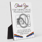 電話もカメラも無結婚しゲイプライド虹 フォトプラーク (側面)