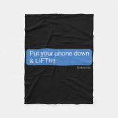 電話を切って持ち上げるやる気を起こさせるトレーニング フリースブランケット (正面)