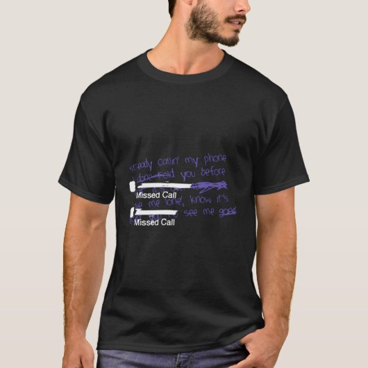 電話を呼び出す Tシャツ (正面)