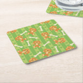 電話を搭載する背景 スクエアペーパーコースター (アングル)