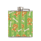 電話を搭載する背景 フラスク (裏面)