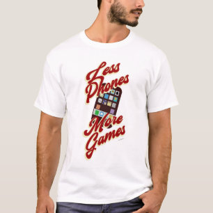 電話を減らしてゲームナイトおもしろいを増やす Tシャツ