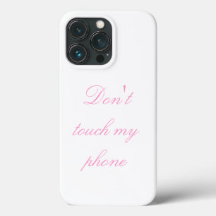 電話をtouchしない – ピンクの白 – iPhoneケース iPhone 13 Proケース
