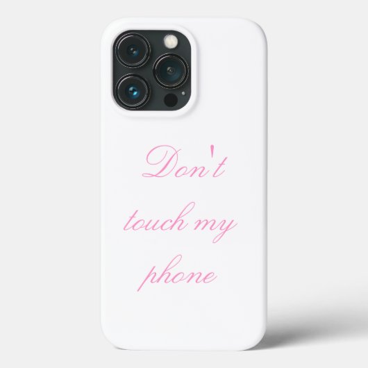 電話をtouchしない – ピンクの白 – iPhoneケース Case-Mate iPhoneケース (裏面)