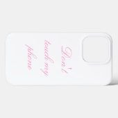 電話をtouchしない – ピンクの白 – iPhoneケース Case-Mate iPhoneケース (裏面 (横))