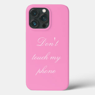 電話をtouchしない – ピンクの白 – iPhoneケース iPhone 13 Proケース