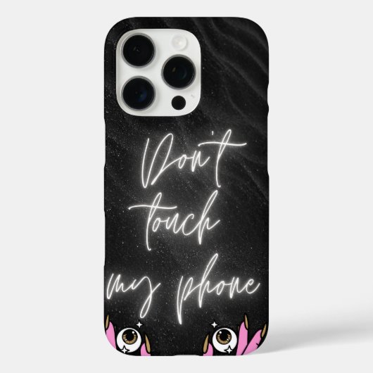 電話をTouchしない – 黒い美的な電話ケース Case-Mate iPhoneケース (裏面)