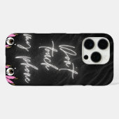 電話をTouchしない – 黒い美的な電話ケース Case-Mate iPhoneケース (裏面 (横))