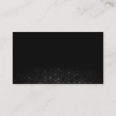 電話アイコン | ブラックメッシュ抽象芸術背景 名刺 (裏面)