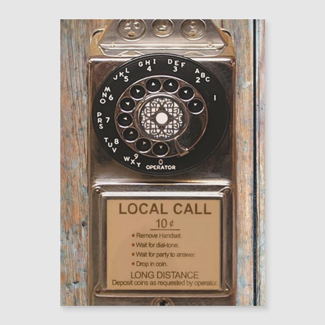 電話アンティークロータリー有料電話の堅牢 (正面)