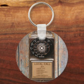 電話アンティークロータリー有料電話の堅牢 キーホルダー (正面)