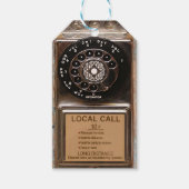 電話アンティークロータリー有料電話の堅牢 ギフトタグ (正面)
