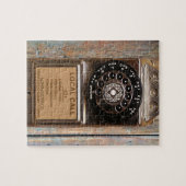 電話アンティークロータリー有料電話の堅牢 ジグソーパズル (横)